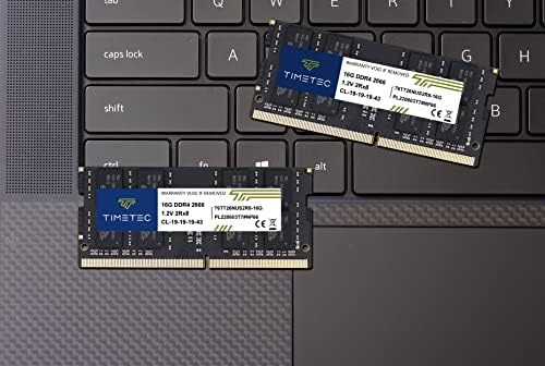 Timetec 32GB KIT(2x16GB DDR4 2666MHz PC4-21300 Non-ECC Unbuffered 1.2V CL19 2Rx8 Dual Rank 260 Pin SODIMM Laptop Notebook PC Computer Memory RAM Module Upgrade (32GB KIT(2x16GB