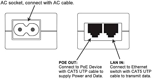 Gigabit POE Injector Adapter, IEEE 802.3af Compliant, 10/100/1000Mbps RJ45, up to 328 ft, Compatible with TL-POE150S, TPE-113GI|B09BFBM6PQ