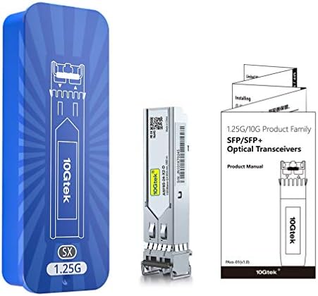 10Gtek 10GBase-SR SFP+ Transceiver, 10G 850nm MMF, up to 300 Meters, Compatible with HPE ProCurve J9150A HPE Aruba J9150D J9150DCM JL748A, Pack of 2|B08BP5KDG7