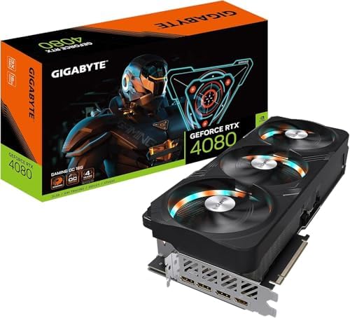 GIGABYTE GeForce RTX 5080 Gaming OC 16G Graphics Card, WINDFORCE Cooling System, 16GB 256-bit GDDR7, GV-N5080GAMING OC-16GD Video Card