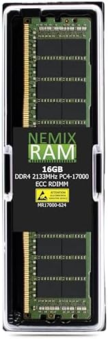 NEMIX RAM 16GB (1X16GB DDR4 2133MHZ PC4-17000 2Rx4 1.2V 288-PIN ECC RDIMM Compatible with Dell A7945660 Registered Server Memory