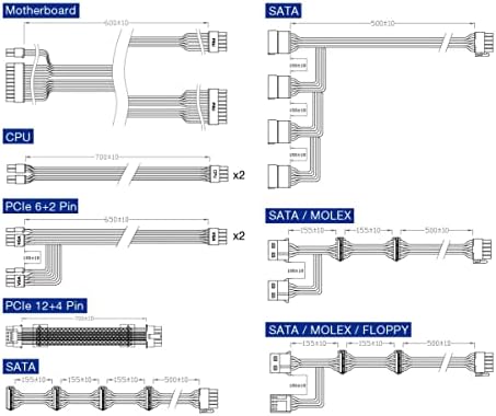FSP Hydro PTM X PRO 1000W Power Supply, 80 Plus Platinum, ATX 3.0 PCIe 5.0 Full Modular, 10 Year Warranty (HPT3-1000M-GEN5)|B0BTTV6RXH