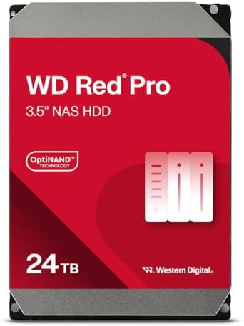 Western Digital 8TB WD Red Plus NAS Internal Hard Drive HDD - 5640 RPM, SATA 6 Gb/s, CMR, 256 MB Cache, 3.5" - WD80EFPX