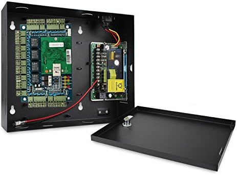 MENGQI-CONTROL 4 Doors Access Control System Core Control Components Metal 5A 110V-240V Power Supply Box and 4 Doors TCP/IP Access Control Panel Wiegand Controller,Computer Based Software,Remote Open