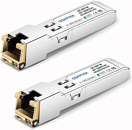4Pack 10GBASE-T SFP+ to RJ45 Copper Module Mini-GBIC Transceiver for Cisco SFP-10G-T-S, Ubiquiti UF-RJ45-10G , Netgear, Mikrotik, D-Link, Supermicro, TP-Link, Linksys, CAT6A/CAT7, up to 100FT(30M)|B08P4MJ36T