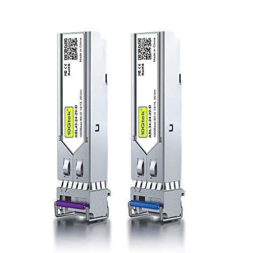10Gtek 1.25G SFP 1000Base-SX Multimode LC Fiber Transceiver, 850nm MMF, 550m, for Cisco GLC-SX-MMD/SFP-GE-S, Meraki MA-SFP-1GB-SX, Fortinet, Ubiquiti UniFi UF-MM-1G, Mikrotik, TP-Link, Pack of 2|B08BP3JDBV