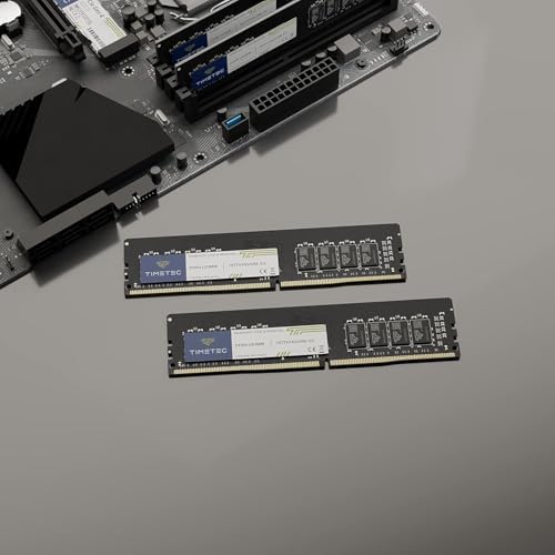 Timetec 32GB KIT(2x16GB DDR4 2666MHz PC4-21300 Non-ECC Unbuffered 1.2V CL19 2Rx8 Dual Rank 288 Pin UDIMM Desktop Memory RAM Module Upgrade (32GB KIT(2x16GB