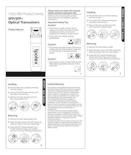 ipolex 1000Base-LX/LH SFP Transceiver, 1.25G SFP LC Fiber Module, Gigabit Single Mode Mini GBIC, 1310nm SMF, up to 20km, for Cisco GLC-LH-SMD, Ubiquiti UF-SM-1G, Meraki, TP-Link TL-SM311LS and More|B01EN33VN2