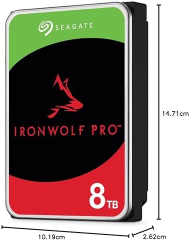 Seagate IronWolf Pro, 16 TB, Enterprise NAS Internal HDD –CMR 3.5 Inch, SATA 6 Gb/s, 7,200 RPM, 256 MB Cache for RAID Network Attached Storage (ST16000NT001)|B0B94PNF7P