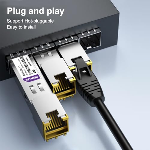 REDLUX 1G SFP Transceiver, 1000Base-SX SFP Module, 850nm MMF, Dual LC Connector, up to 550-meter, Compatible for Cisco SFP-1G-SX, Meraki, Ubiquiti UniFi, Fortinet, TP-Link, Netgear and More|B0CZ3ZS5GB