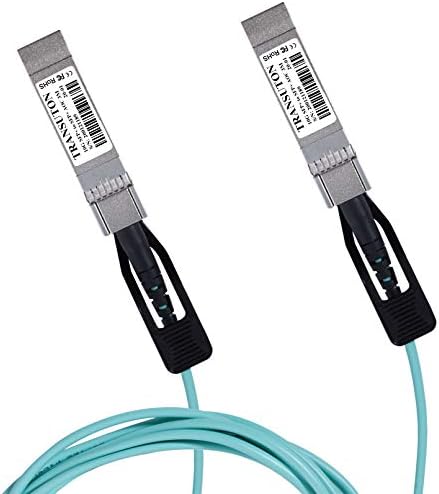 Chuangsuton 10G SFP+ AOC Cable | 10 GBASE SFP+ to SFP+ Active Optical Fiber 10Gbps SFP Plus/Mini GBIC/Transceiver Module Cable Compatible with Dell AOC-SFP-10G-1M 1M/3.3ft|B08TQZGGG3