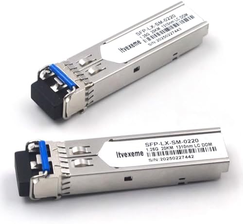 2 Pack 1.25G Multimode SFP LC Module, 1000Base-SX Gigabit Fiber Transceiver, 850nm MMF, 550m, for Router, Network Card, Switch, Firewall etc|B0DYNT62RJ
