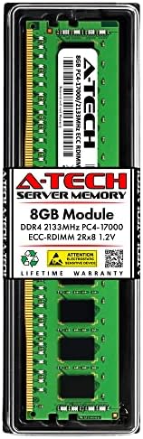 A-Tech 64GB Kit (2x32GB DDR4 2133MHz PC4-17000 ECC RDIMM 2Rx4 Dual Rank 1.2V ECC Registered DIMM 288-Pin Server & Workstation RAM Memory Upgrade Modules (A-Tech Enterprise Series