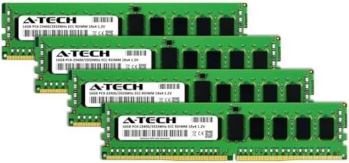 A-Tech 64GB Kit (2x32GB DDR4 3200MHz PC4-25600 ECC RDIMM 2Rx4 Dual Rank 1.2V ECC Registered DIMM 288-Pin Server & Workstation RAM Memory Upgrade Modules (A-Tech Enterprise Series