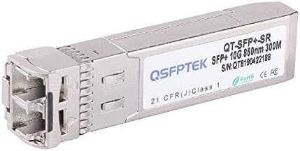QSFPTEK 4Packs 10GBASE-LR Transceiver, 10G SFP+ Patch Module, 1310nm, 10km, DDM LC, 10Gbe Ethernet Mini-GBIC for Cisco SFP-10G-LR, Ubiquiti UF-SM-10G, Mikrotik, Netgear, Qnap NAS, D-Link|B08P4MFPD5