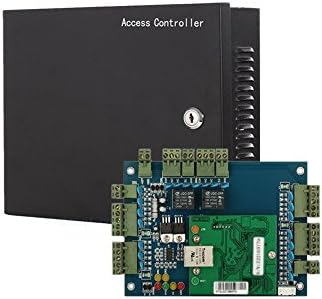 MENGQI-CONTROL 4 Doors Access Control System Core Control Components Metal 5A 110V-240V Power Supply Box and 4 Doors TCP/IP Access Control Panel Wiegand Controller,Computer Based Software,Remote Open