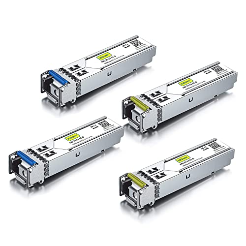 10Gtek 𝟭𝟬/𝟭𝟬𝟬/𝟭𝟬𝟬𝟬𝗕𝗮𝘀𝗲-𝗧 𝗖𝗼𝗽𝗽𝗲𝗿 𝗦𝗙𝗣, Auto-Negotiation SFP to RJ45 Mini-GBIC Transceiver or Cisco GLC-T(10/100/1000)/SFP-GE-T(10/100/1000) Pack of 2|B09NNMP934
