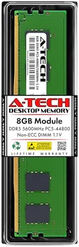 A-Tech 32GB DDR5 4800MHz PC5-38400 CL40 UDIMM 2Rx8 Dual Rank 1.1V Non-ECC Unbuffered DIMM 288-Pin Desktop PC/Computer RAM Memory Upgrade Module|B0B17JW787
