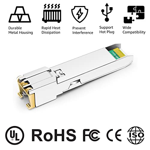 1000BASE-SX SFP Optical Transceiver Module Compatible with HPE Aruba J4858D J4858DCM JL745A Q8N53A ProCurve J4858C J4858B J4858A 850nm 550m DDM Duplex LC MMF|B09MTW3HVB