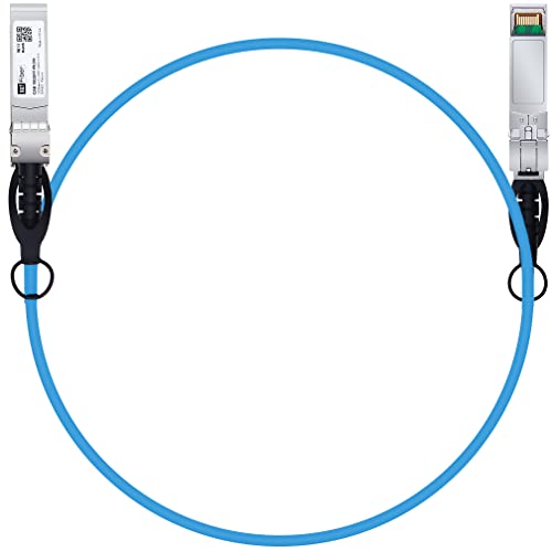 H!Fiber 2 Pack SFP+ Cable, 10G SFP+ DAC, 0.5M(1.64ft), Passive Direct Attach Copper Twinax Cable for Cisco SFP-H10GB-CU0.5M, Ubiquiti UniFi UC-DAC-SFP+, Meraki, Mikrotik, Intel, Fortinet, Netgear|B09K7DZD6N