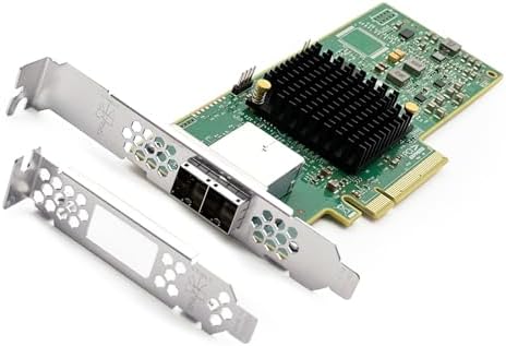 H!Fiber Dual Port SAS Adapter Card 2X Internal SFF-8087 to 2X External SFF-8088 Slot, 6Gb/s, Card with Full-Height and Low-Profile|B0BX3Z47Z2