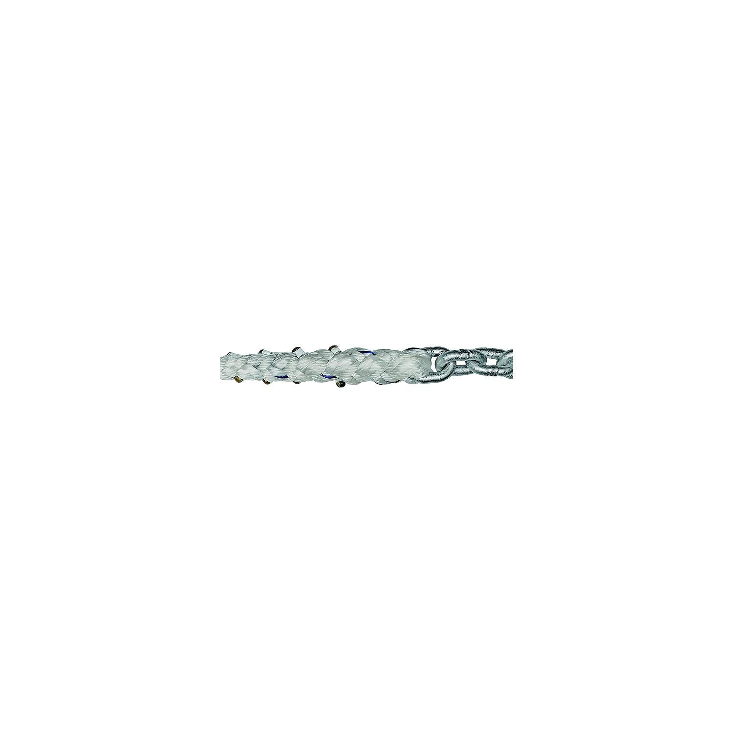 Titan Chain CAR8P12150H1450 Eight Strand Anchor Rode, 1/2" x 150' Line, 1/4" x 50' Chain