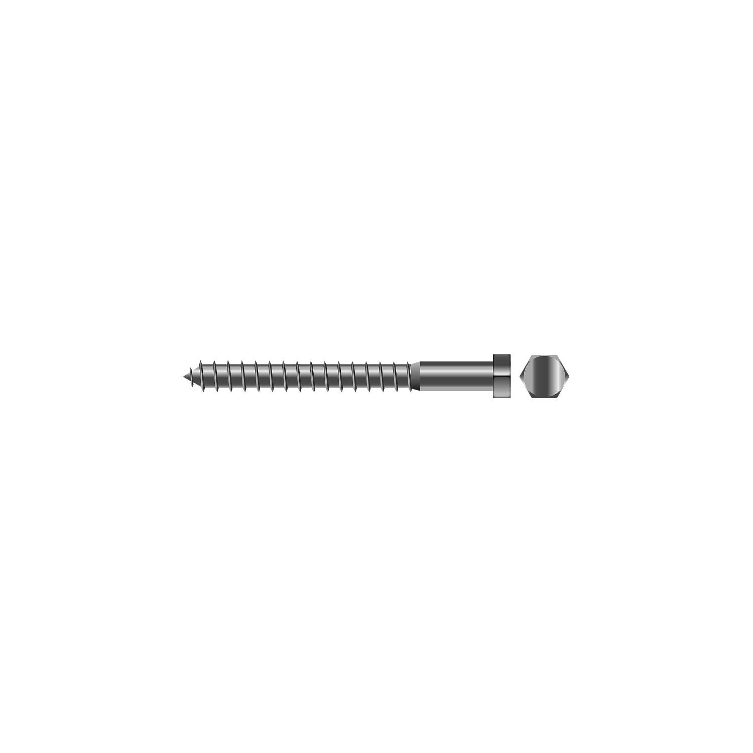 Seachoice SC1285 Lag Screw, 3/8 x 6"