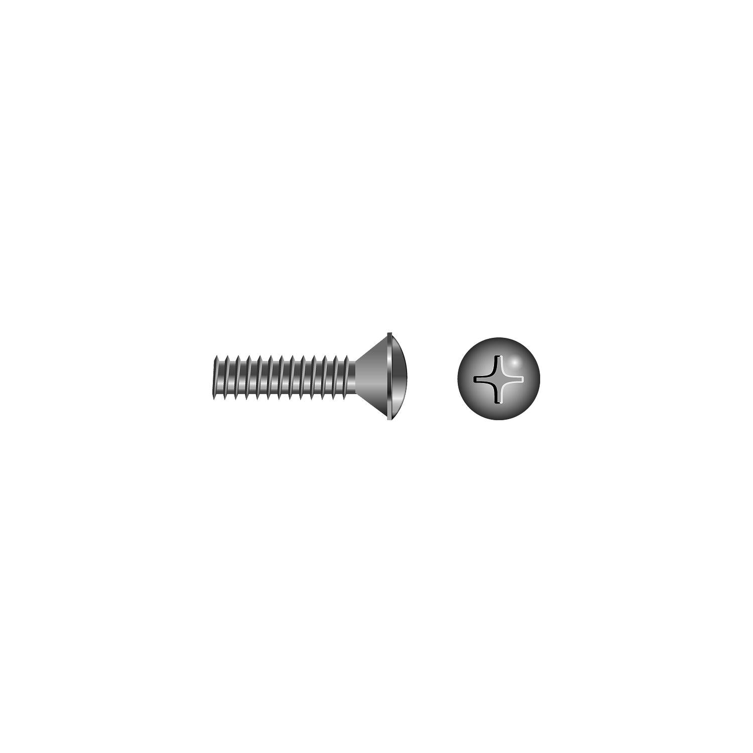Seachoice SC5226 Phillips Machine Screw Oval Head, 5/16"-18 x 2-1/2"