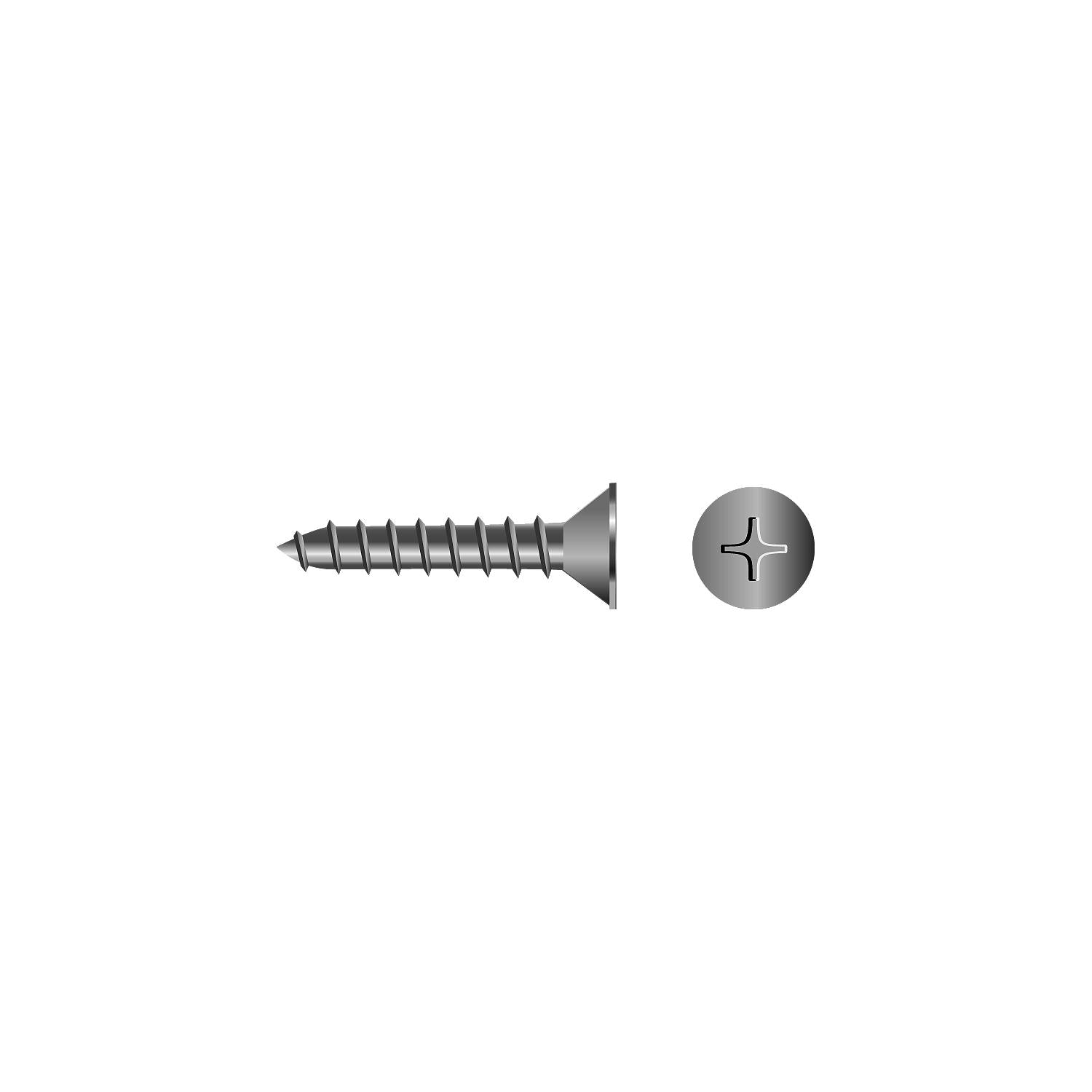 Seachoice SC0625 Phillips Tapping Screws Flat Head, #8 x 5/8"