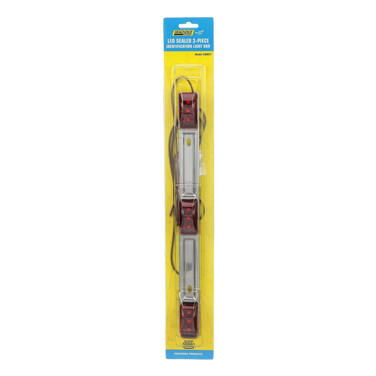 Seachoice MCL97RKSCH 52901 LED Sealed 3-Piece Identification Light Bar