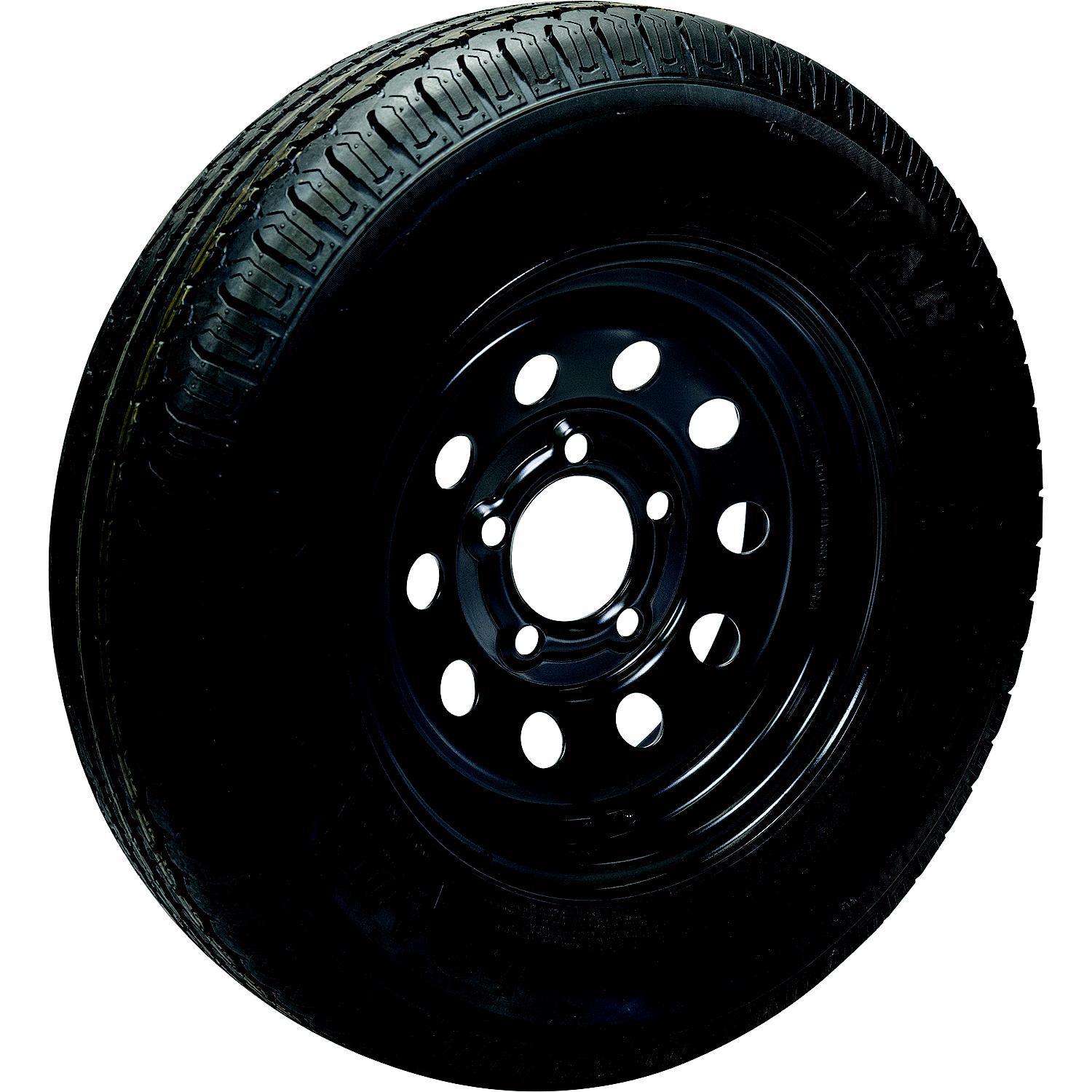 Seachoice 3S807 53426 ST205/75D15C/5H KR558 15" Black Modular, 5-Lug on 4-1/2" Bias Tire & Wheel Asm