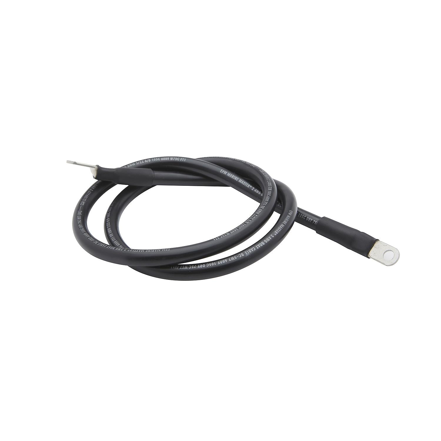 Seachoice 63003 Tinned Copper Battery Assembly, 2 AWG, Black, 4'