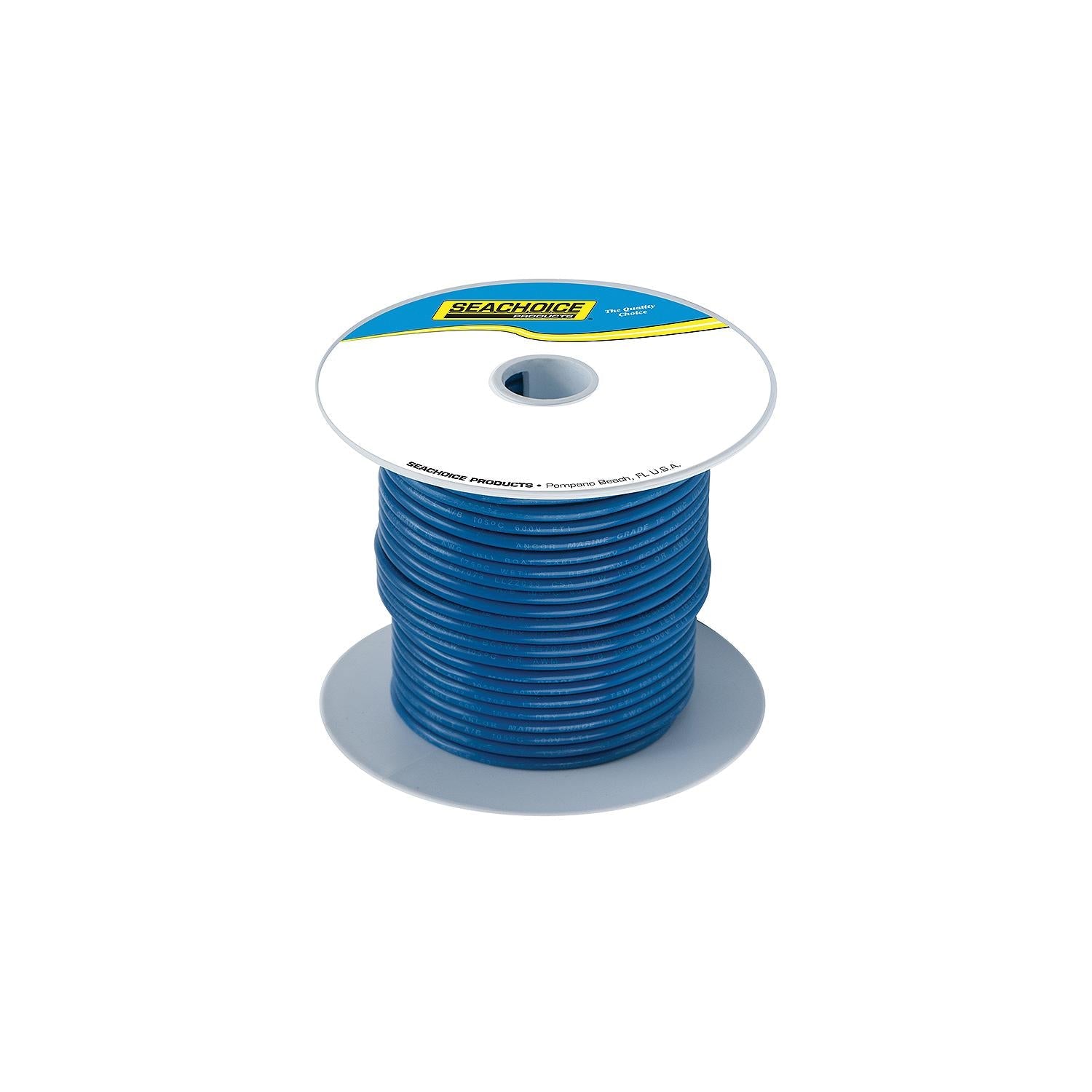 Seachoice 50-63091 Tinned Copper Marine Wire, 12 AWG, Dark Blue, 100'