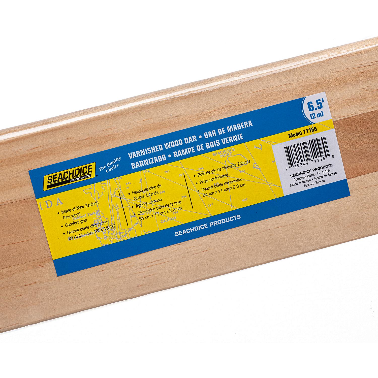 Seachoice 71156 Premium Varnished Oar With Grip, 6.5'