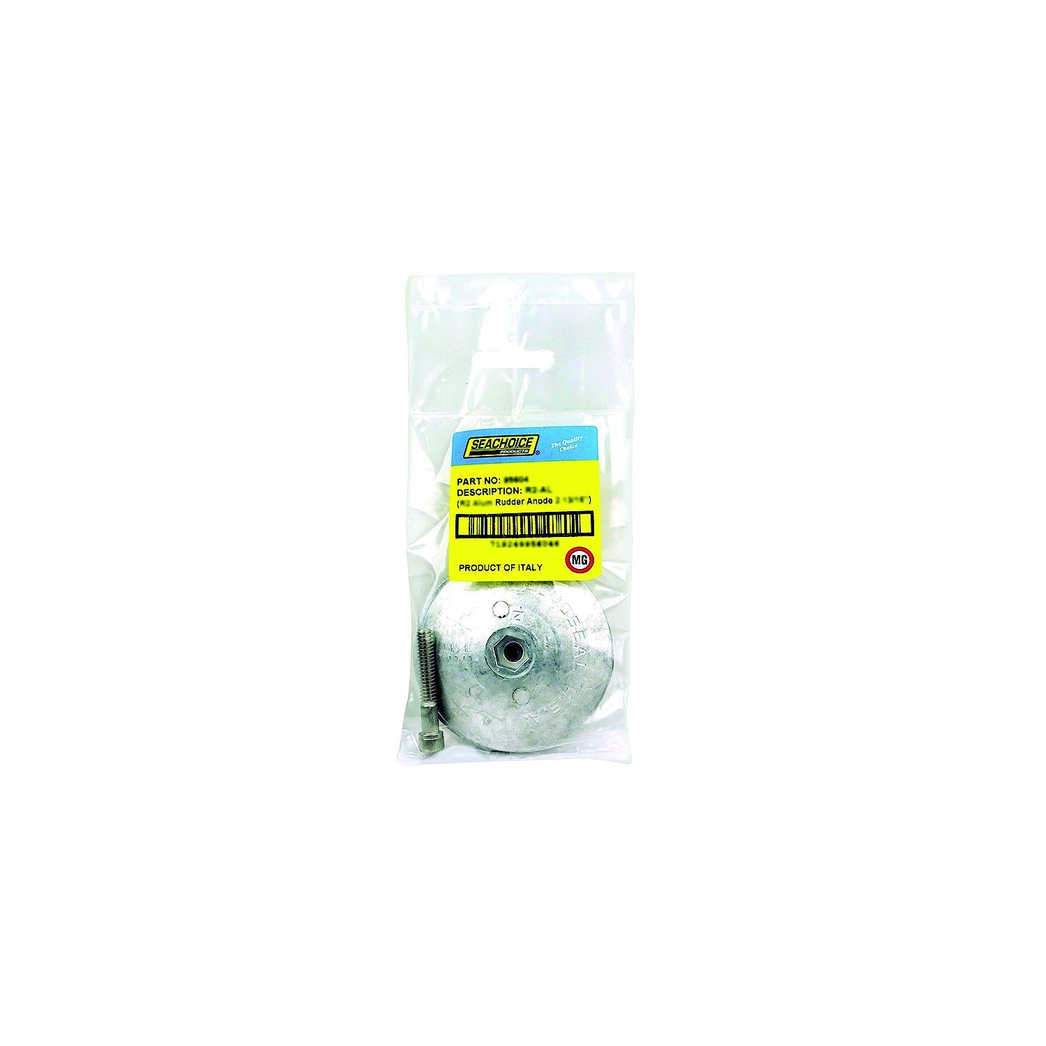 Seachoice 95611 Rudder & Trim Tab Anode w/Allen Screw, Magnesium, R4MG, Size 5" dia. x 5/8"