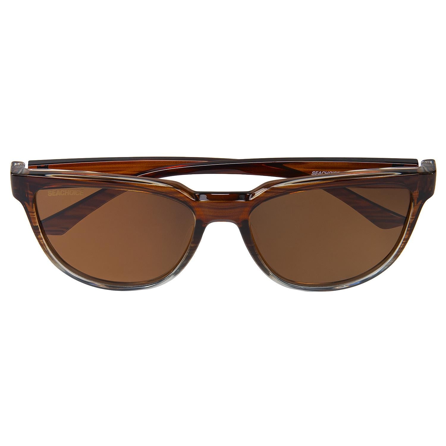 Seachoice YP120796000000 98815 "Reflex" Polarized Sunglasses, Frame: Shiny Woodgrain, Lens: Brown