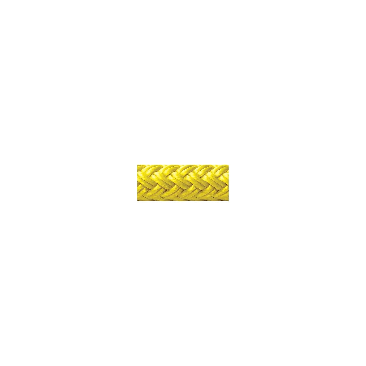 Seachoice Double-Braid Nylon Dock Line w/ Eye Splice, Pre-Shrunk, Heat Stabilized, 3/8 In. X 20 Ft., Yellow