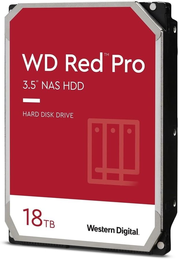 Western Digital 16TB WD Red Pro NAS Internal Hard Drive HDD - 7200 RPM, SATA 6 Gb/s, CMR, 512 MB Cache, 3.5" - WD161KFGX|B08K3VVKSW