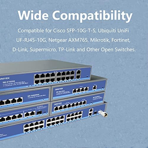 [2 Pack] 1.25/2.5/5/10G SFP+ to RJ45 Transceiver, Copper SFP+ Module, Cat.6a/7, up to 30m, for Cisco SFP-10G-T-S, MikroTik S+RJ10, Ubiquiti UF-RJ45-10G, Netgear AXM765, Netgear, TP-Link, Fortinet|B0BZPD68R7