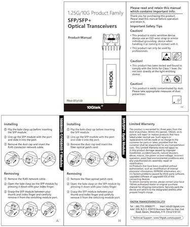 10Gtek 10GBase-T SFP+ to RJ-45 Transceiver, 10Gbe SFP+ Copper Ethernet CAT6a Module, up to 30m, for Cisco SFP-10G-T-S, Ubiquiti UniFi, Fortinet, TP-Link and More|B01KFBFL16