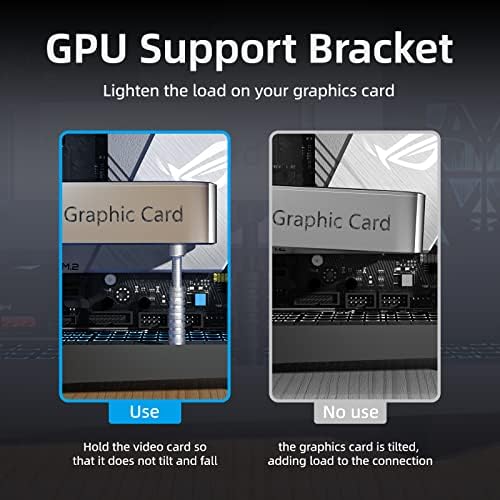 GPU Support Bracket, 2.75-4.52Inch GPU Sag Bracket with Non-Slip Sheet, GPU Holder for Prevent Graphics Card Sag (Black)|B0B2WCTGFV