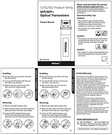10Gtek 1000BASE-SX Gigabit SFP LC Multi-Mode Transceiver, Mini-GBIC Module for Cisco GLC-SX-MMD/GLC-SX-MM/SFP-GE-S, Ubiquiti UniFi UF-MM-1G, Meraki, Fortinet, TP-Link, 850nm, DDM, 550m, Pack of 2|B077SVS65C