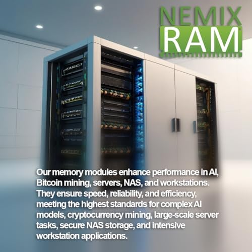 NEMIX RAM 64GB (2X32GB DDR4 2666MHZ PC4-21300 2Rx4 1.2V CL19 288-PIN ECC RDIMM Registered Server Memory KIT Compatible with Dell PowerEdge R540 Rack Server