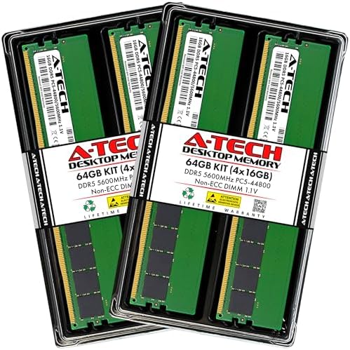 A-Tech 16GB Kit (2x8GB DDR5 4800MHz PC5-38400 CL40 UDIMM 1.1V Non-ECC Unbuffered DIMM 288-Pin Desktop PC/Computer RAM Memory Upgrade Modules
