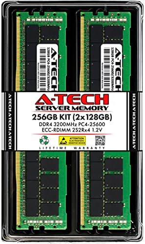 A-Tech 64GB Kit (2x32GB DDR4 2666MHz PC4-21300 ECC RDIMM 2Rx4 Dual Rank 1.2V ECC Registered DIMM 288-Pin Server & Workstation RAM Memory Upgrade Modules (A-Tech Enterprise Series