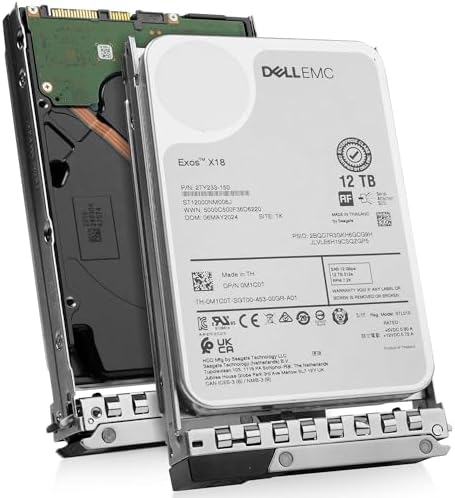 Dell 12TB 7.2K RPM SAS 12Gb/s 512e 3.5in Enterprise PowerEdge Hard Drive for: R440 R750 R450 T150 R470 T560 T40 R250 R740 R640 T550 T350 R540 R840 ME4024 R650XS R550 R650 R350 R340 R660XS 0K29Y6 G16