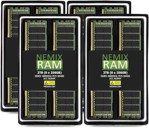 NEMIX RAM 128GB (2X64GB DDR5 4800MHZ PC5-38400 2Rx4 1.1V CL40 288-PIN ECC RDIMM Registered Server Memory KIT Compatible with Dell PowerEdge R660 Rack Server
