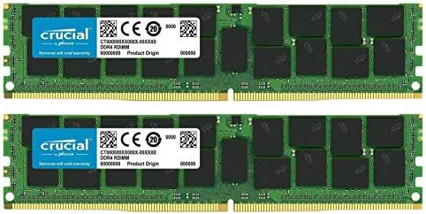 Crucial Bundle with 64GB (2 x 32GB DDR4 PC4-21300 2666MHz RDIMM (2 x CT32G4RFD4266, Dual Ranked Registered ECC Memory