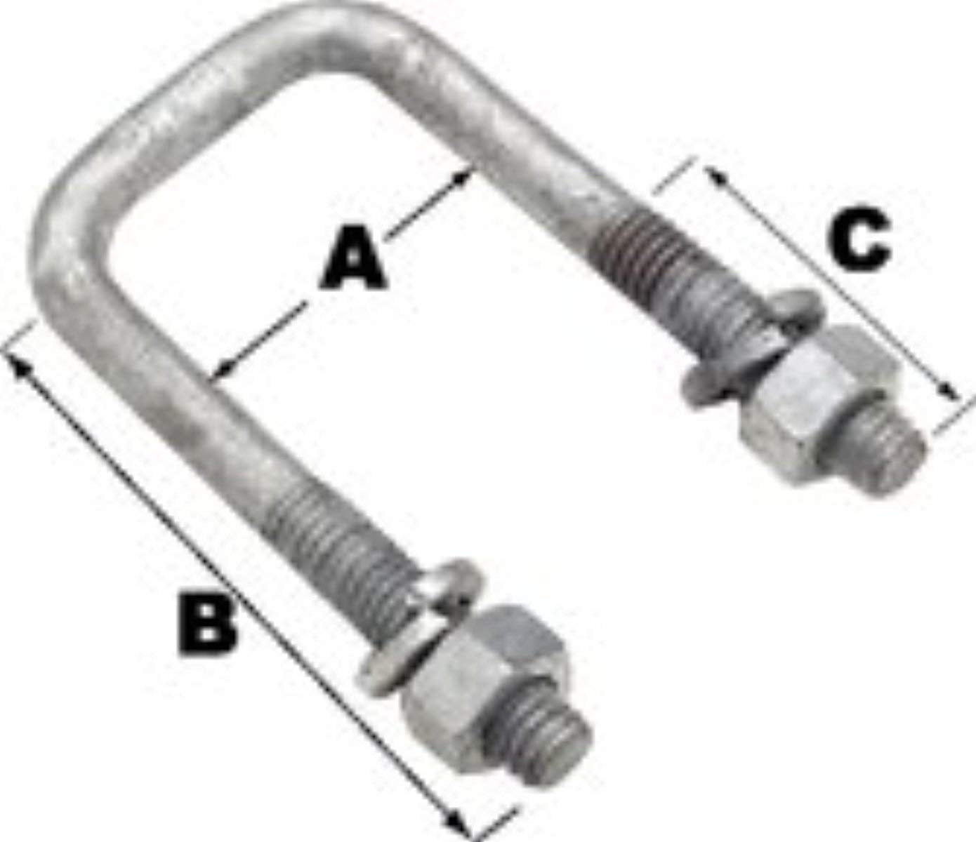 Seachoice 57230 Sq U-Bolt-3 1/16X4 5/16-(Bulk