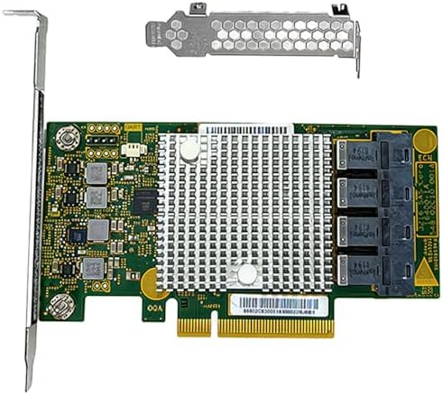 SAS HBA Card Compatible with LSI 9305-16i IT Mode PCIe SATA Expansion Card, 16-Port 12Gbs PCIe 3.0, SAS Expander Support, SATA HBA Controller with 4x SFF-8643 to 8482 Cables for ZFS TrueNAS unRAID NAS